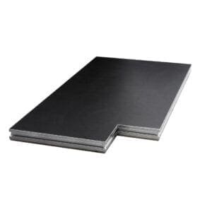 Duratruss DS ProStage podiumdeel (200 x 100 cm) met een truss uitsparing (links) Duratruss Stage J&H licht en geluid
