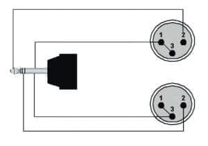 Procab CAB712, 1 x miniJACK 3.5 stereo naar 2 x XLR male, 1.5 meter-35094