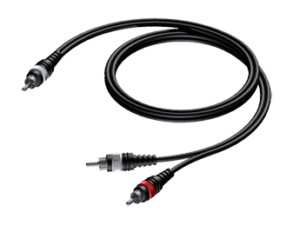 Procab CAB725, 1 x RCA naar 2 x RCA, 1.5 meter