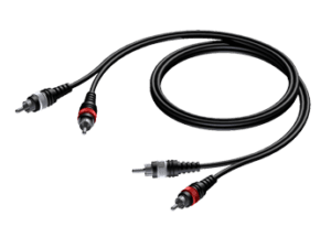 Procab CAB800, 2 x RCA naar 2 x RCA, 10.0 meter