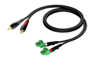 Procab CLA832 RCA naar Terminal block, 3-polig, 1.0 meter