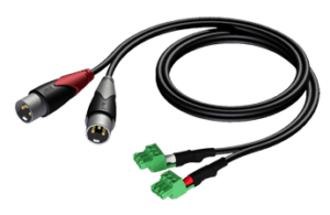 Procab CLA834 XLR male naar Terminal block, 3-polig, 1.50 meter