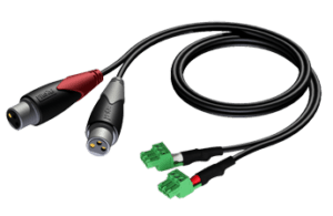 Procab CLA835 XLR female naar Terminal block, 3-polig, 0.50 meter