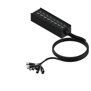 Procab MSB108.0 Multi stage block 8 x XLR female, 10 meter