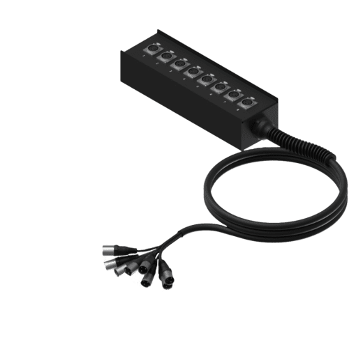 Procab MSB108.0 Multi stage block 8 x XLR female, 10 meter _Uit assortiment J&H licht en geluid