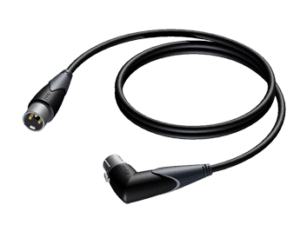 Procab CLA903 XLR male naar XLR female haaks, 5.0 meter