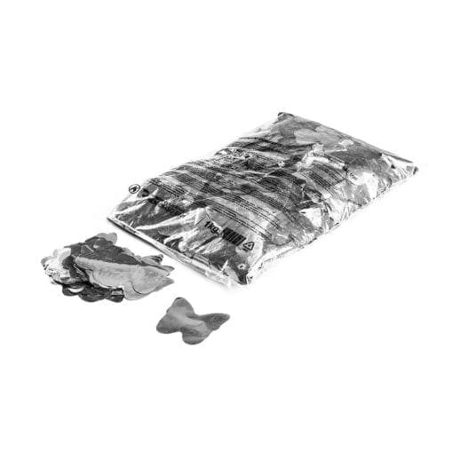 MagicFX CON17SL Metallic vlinder confetti 55mm – zilver (1 kg) Geen categorie J&H licht en geluid