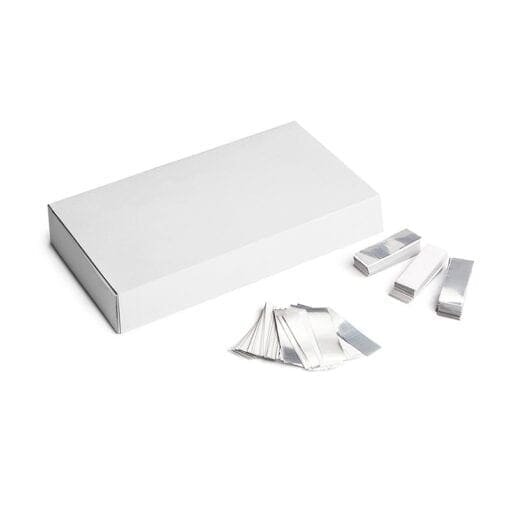 MagicFX CON40WH Rechthoekige metallic confetti – wit (500 gram) Geen categorie J&H licht en geluid