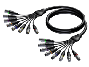 Procab REF8013, 8 x XLR male naar 8 x XLR female, 5 meter