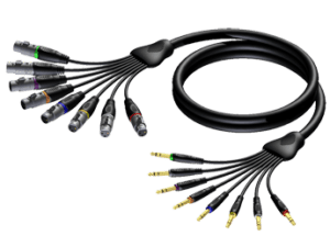 Procab REF8019, 8 x XLR female naar 8 x JACK 6.3mm stereo, 5 meter