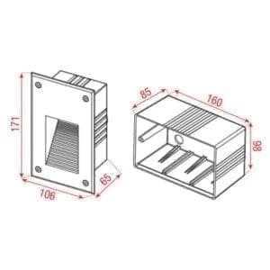 Artecta Trier-20 3000K - Inbouw LED muurlamp-37906