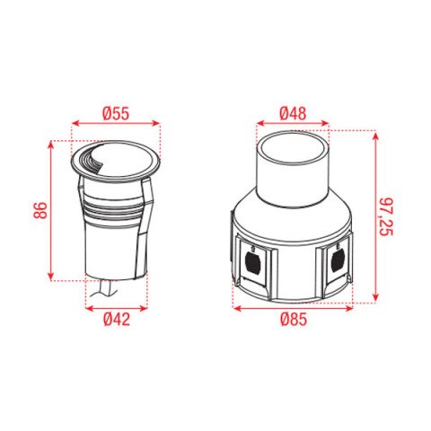 Artecta Shanghai-S1 Single 3000K – LED grondspotje met een warm witte LED (2 Watt) High Voltage J&H licht en geluid 4 Artecta Shanghai-S1 Single 3000K – LED grondspotje met een warm witte LED (2 Watt) High Voltage J&H licht en geluid 4