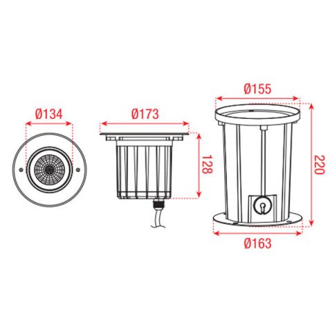 Artecta Houston-1R 3000K – LED grondspot met een warm witte LED (12 Watt) _Uit assortiment J&H licht en geluid 4 Artecta Houston-1R 3000K – LED grondspot met een warm witte LED (12 Watt) _Uit assortiment J&H licht en geluid 4