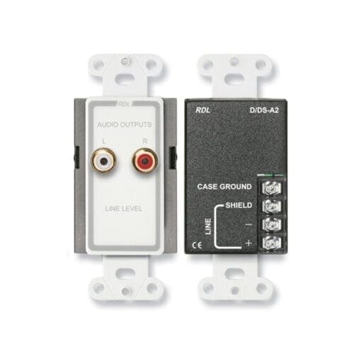 RDL D-A2 – line output – Decora wall plate _Uit assortiment J&H licht en geluid