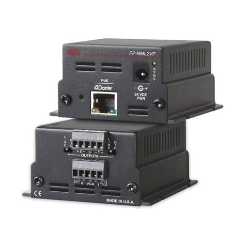 RDL FP-NML2VP – Dante output interface + PoE + VCA _Uit assortiment J&H licht en geluid