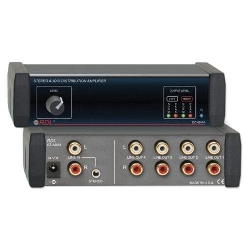 RDL EZ-ADA4X – stereo audio splitter _Uit assortiment J&H licht en geluid