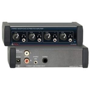 RDL EZ-HDA4AX – stereo headphone distributor _Uit assortiment J&H licht en geluid