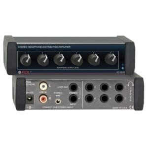 RDL EZ-HDA6X – stereo headphone distributor _Uit assortiment J&H licht en geluid