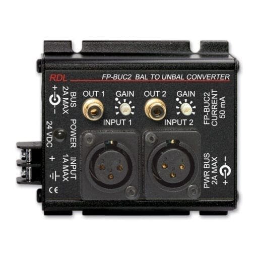 RDL FP-BUC2 – balanced to unbalanced converter _Uit assortiment J&H licht en geluid