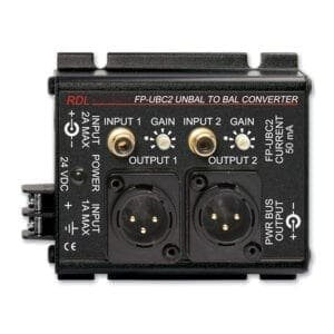 RDL FP-UBC2 – unbalanced to balanced converter _Uit assortiment J&H licht en geluid