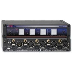 RDL HR-DSX4 – Digital audio selector 4×1 _Uit assortiment J&H licht en geluid