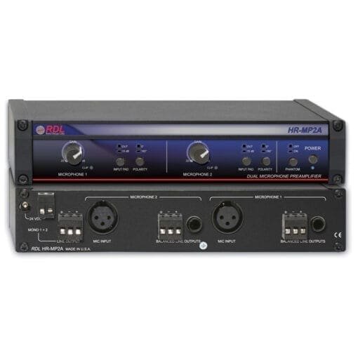 RDL HR-MP2A – dual microphone preamplifier _Uit assortiment J&H licht en geluid