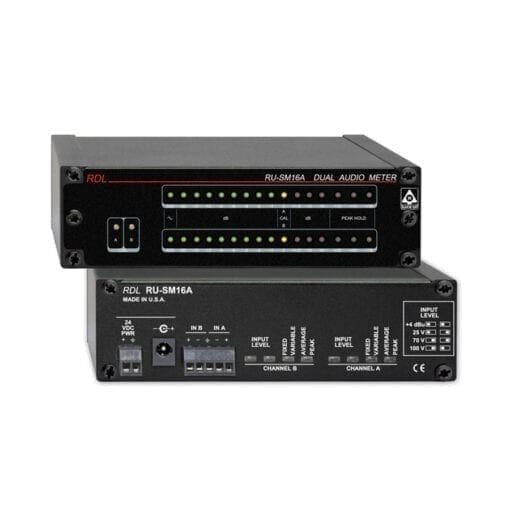 RDL RU-SM16A – 2 channel audio meter _Uit assortiment J&H licht en geluid