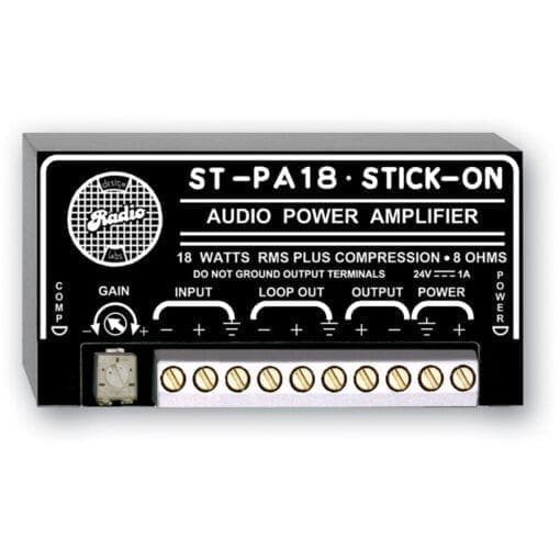 RDL ST-PA18 – 18W mono audio amplifier _Uit assortiment J&H licht en geluid
