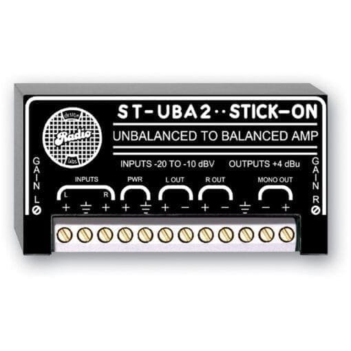 RDL ST-UBA2 – unbalanced to balanced amplifier _Uit assortiment J&H licht en geluid