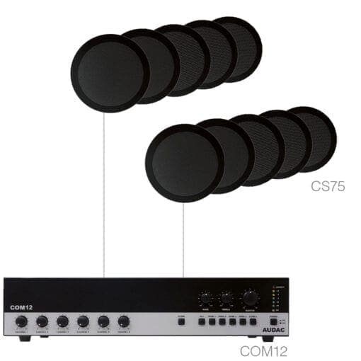 Audac Agro 7.10/B – audio background set – zwart _Uit assortiment J&H licht en geluid