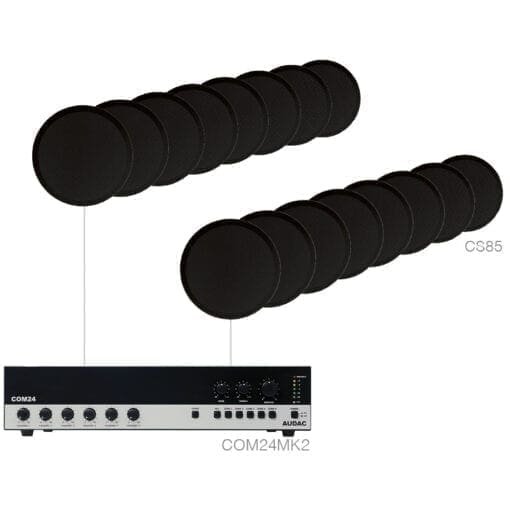 Audac Agro 8.16/B – audio background set – zwart _Uit assortiment J&H licht en geluid