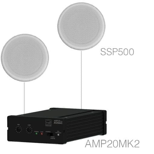 Audac Purra 5.1/W – audio background set – wit _Uit assortiment J&H licht en geluid