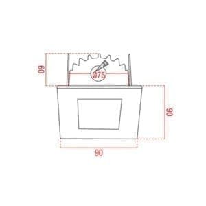 Artecta hoorn 75 square 2700 k-43443