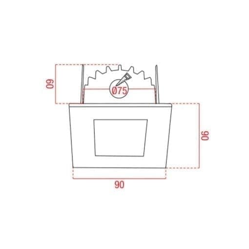 Artecta hoorn 75 square 2700 k _Uit assortiment J&H licht en geluid 3