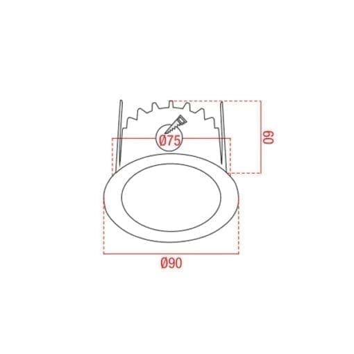 Artecta hoorn 75 round 4000 k _Uit assortiment J&H licht en geluid 3
