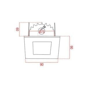 Artecta hoorn 75 square 4000 k-43465