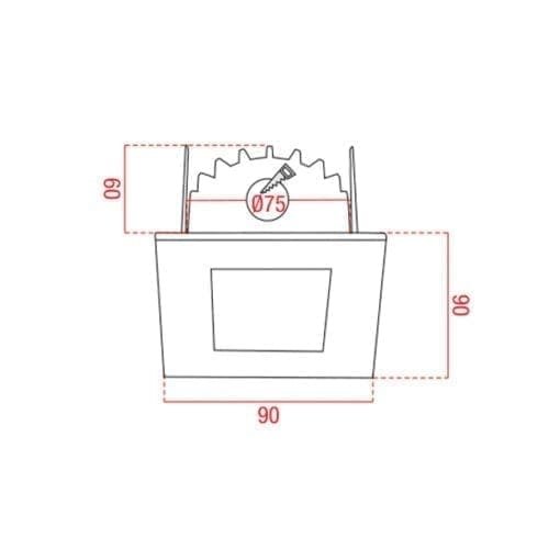 Artecta hoorn 75 square 4000 k _Uit assortiment J&H licht en geluid 3