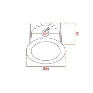 Artecta eindhoven 75 round 2700 k-43469