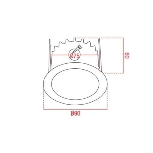 Artecta eindhoven 75 round 4000 k _Uit assortiment J&H licht en geluid 3