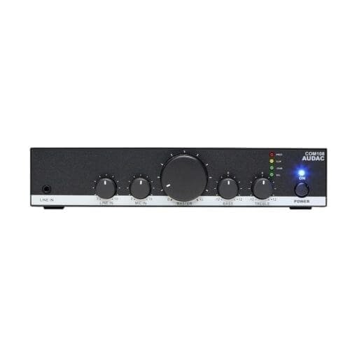 Audac COM108 100 volt versterker _Uit assortiment J&H licht en geluid 3