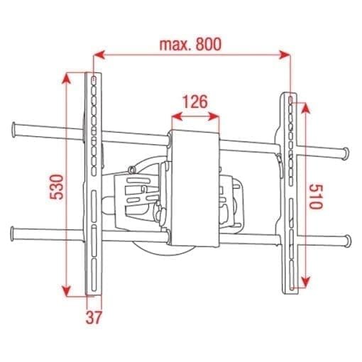 DMT PLB-3 Verstelbare Beugel voor 27 inch – 50 inch Plasma/LCD Statief en beugel J&H licht en geluid 4