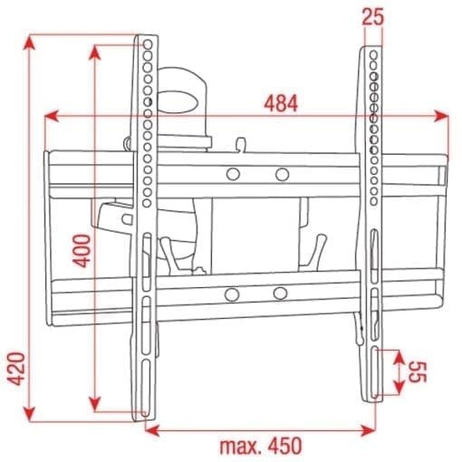 DMT PLB-4 Verstelbare Beugel voor 23 inch – 37 inch Plasma/LCD Audiovisueel J&H licht en geluid 4