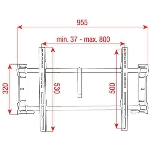 DMT PLB-7 Beugel voor 37 inch -60 inch Plasma/LCD Fixed Statief en beugel J&H licht en geluid 2