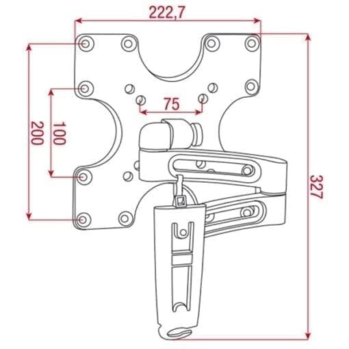 DMT LCD-106 Verstelbare muurbeugel voor een LCD-, LED- of plasmascherm, zilver Statief en beugel J&H licht en geluid 3