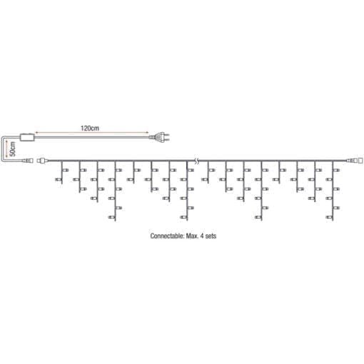 Showtec LED Rubber Icicle Light WW (300 x 90 cm) Decoratieve verlichting J&H licht en geluid 2