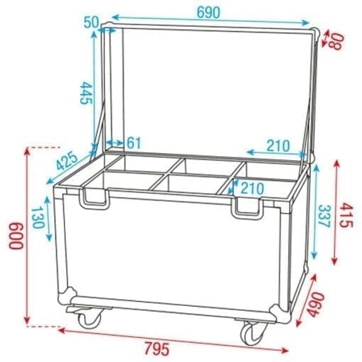 DAP LCA-EVENT1 Flightcase voor 6 Eventspot 1900 MKII LED Spots Geen categorie J&H licht en geluid 7