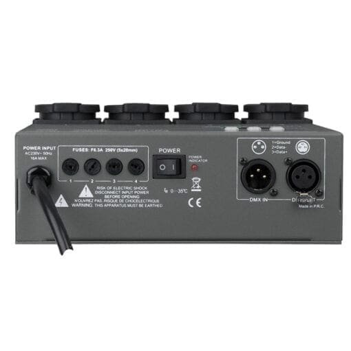 Showtec MultiSwitch, 4 kanaals switchpack, Schuko uitgangen Entertainment- verlichting J&H licht en geluid 2