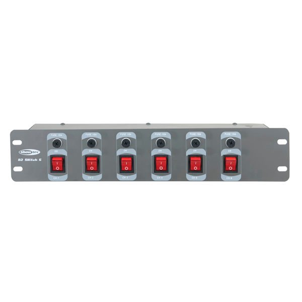 Showtec DJ-Switch 6, schuko uitgangen _Uit assortiment J&H licht en geluid Showtec DJ-Switch 6, schuko uitgangen _Uit assortiment J&H licht en geluid