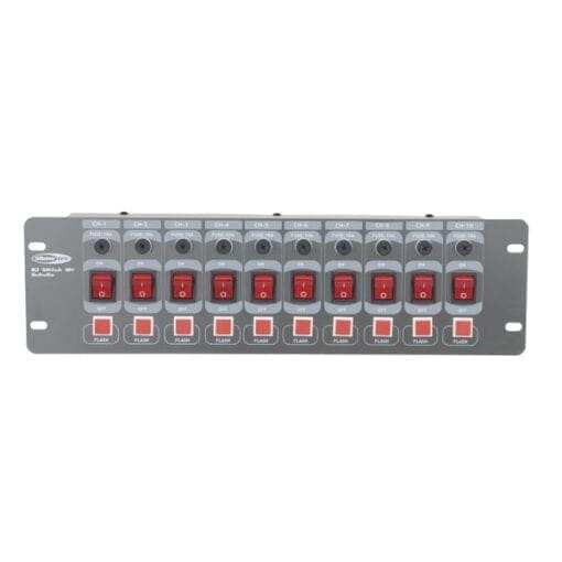 Showtec DJ-Switch 10F met flash functie, schuko uitgangen _Uit assortiment J&H licht en geluid