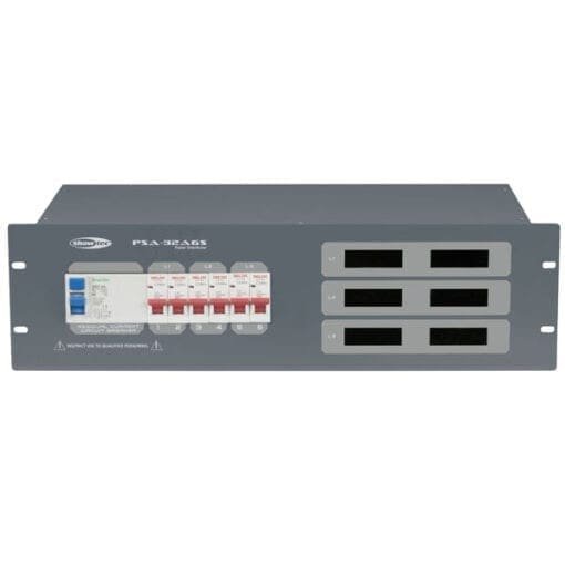Showtec PSA-32A6S Krachtstroomverdeler Kabels en aansluitingen J&H licht en geluid